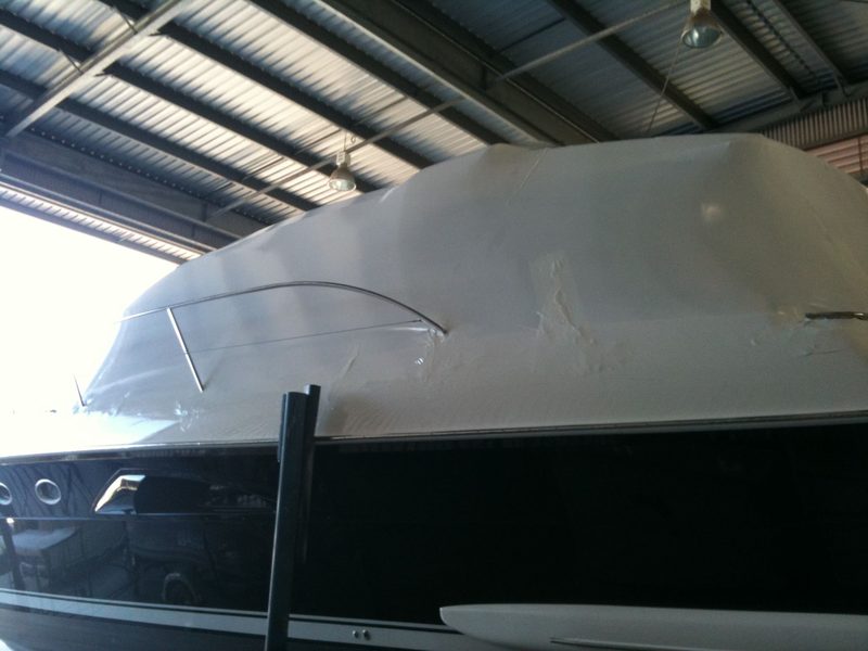 Shrink wrapped boats