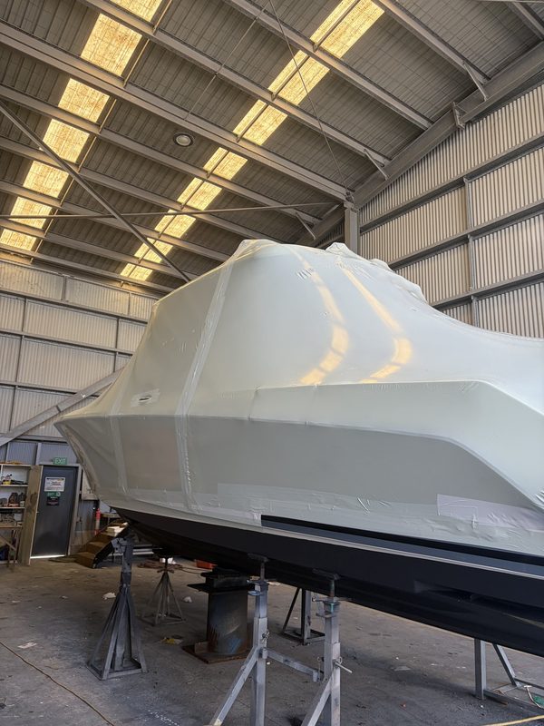 Shrink wrapped boats